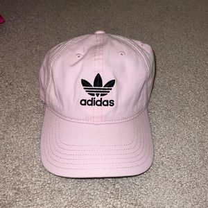 BARELY WORN pink and black adidas hat